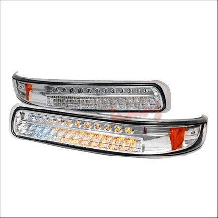 Spec-D Tuning Spec-D Tuning 2LB-SIV99CLED-KS LED Bumper Lights for 99 to 02 Chevrolet Silverado; 10 x 19 x 25 in. - Chrome 2LB-SIV99CLED-KS